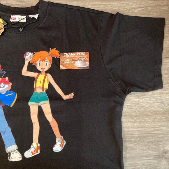Levi's Pokemon Ash Ketchum Black T-Shirt Men's NWT - Picture 6 of 8